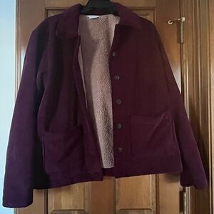 Boston Traders Deep Plum Corduroy Teddy-Lined Jacket